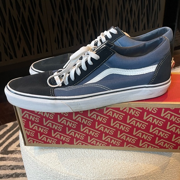 Vans Men's Navy and Black Sneakers - Picture 3 of 5